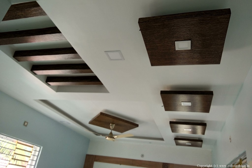 False Ceiling Design For Home Wood- Timber Finish False Ceiling for Meeting Hall