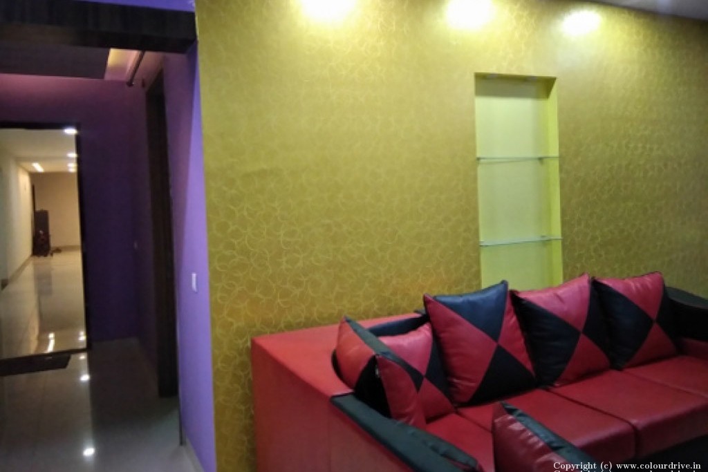 Texture Paint Designs For Outside Walls Fizz Yellow Texture Painting for Guest Room