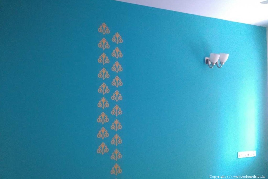 Wall Design Stencils French Riviera Stencil Painting for Guest Bedroom