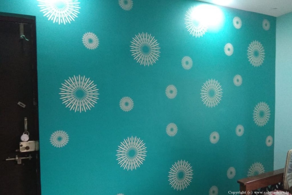 Stencil Wall Design For Hall Chakra Design Stencil Painting for Bedroom