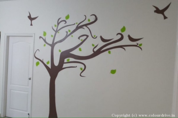 Stencil Painting, and Home Painting Recent Project at Sahakara Nagar, Hebbal Bangalore