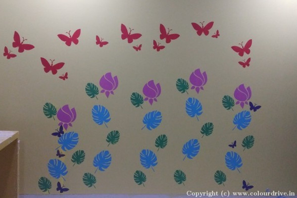 Interior Painting, Kids Room Decor, Stencil Painting, Texture Pai, and Home Painting Recent Project at Gachibowli Hyderabad