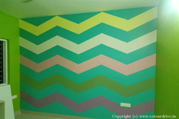 Stencil Painting, and Home Painting Recent Project at Kadugodi Bangalore