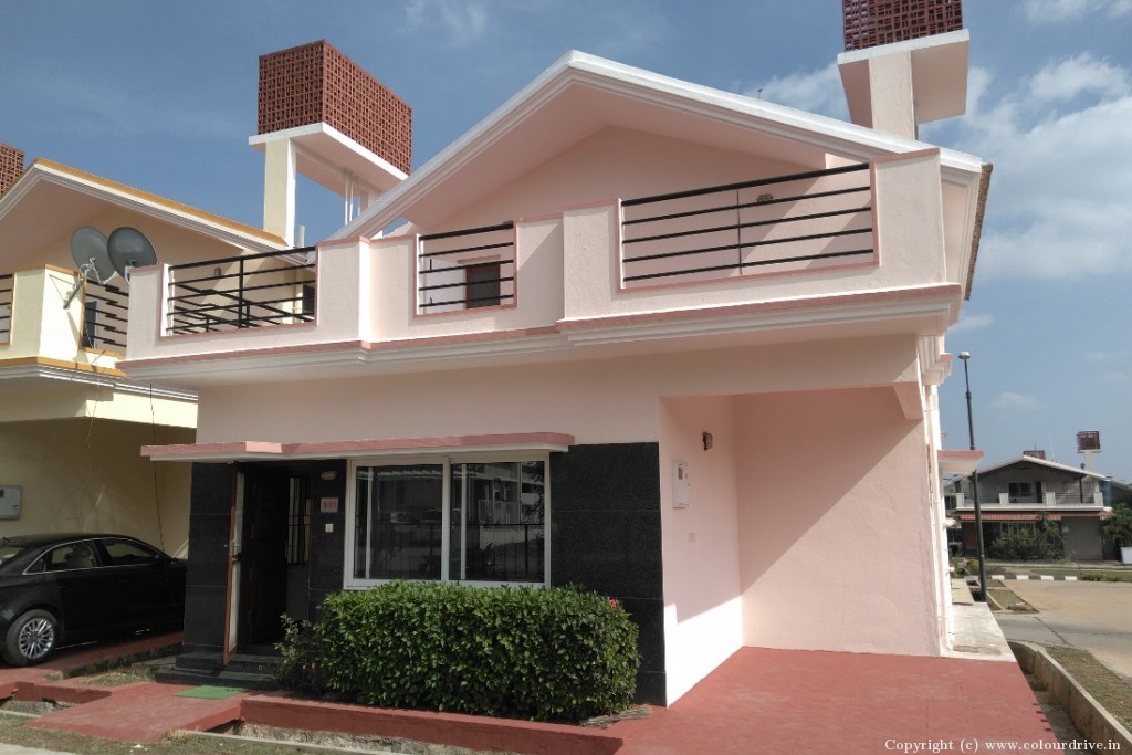 Exterior Paint Ideas For Houses In India For Village Parking Terracotta Exterior Painting for Exterior Front
